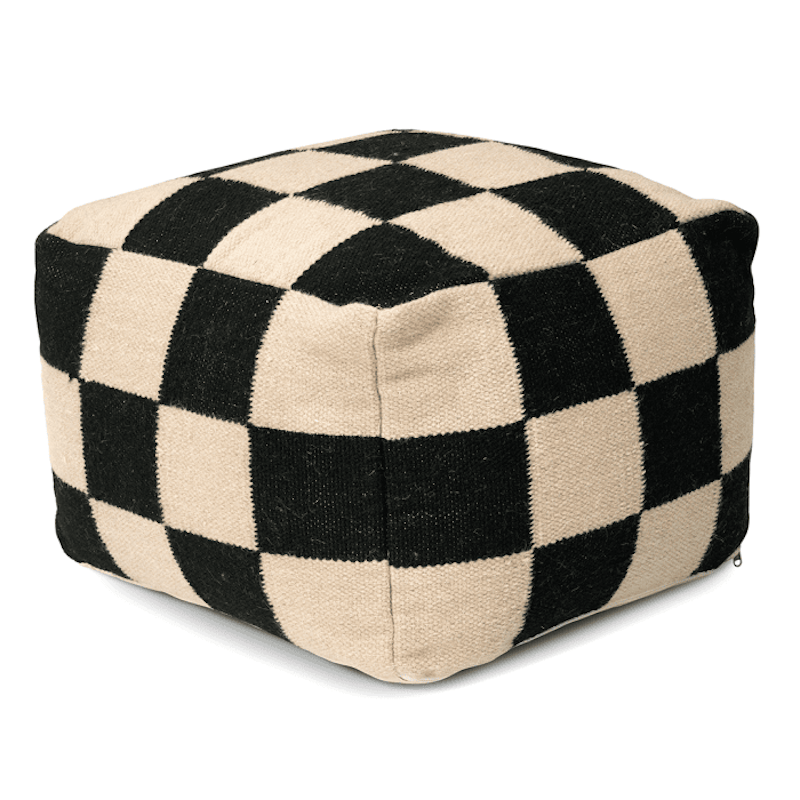 Square Pouf 50x50 cm, Black