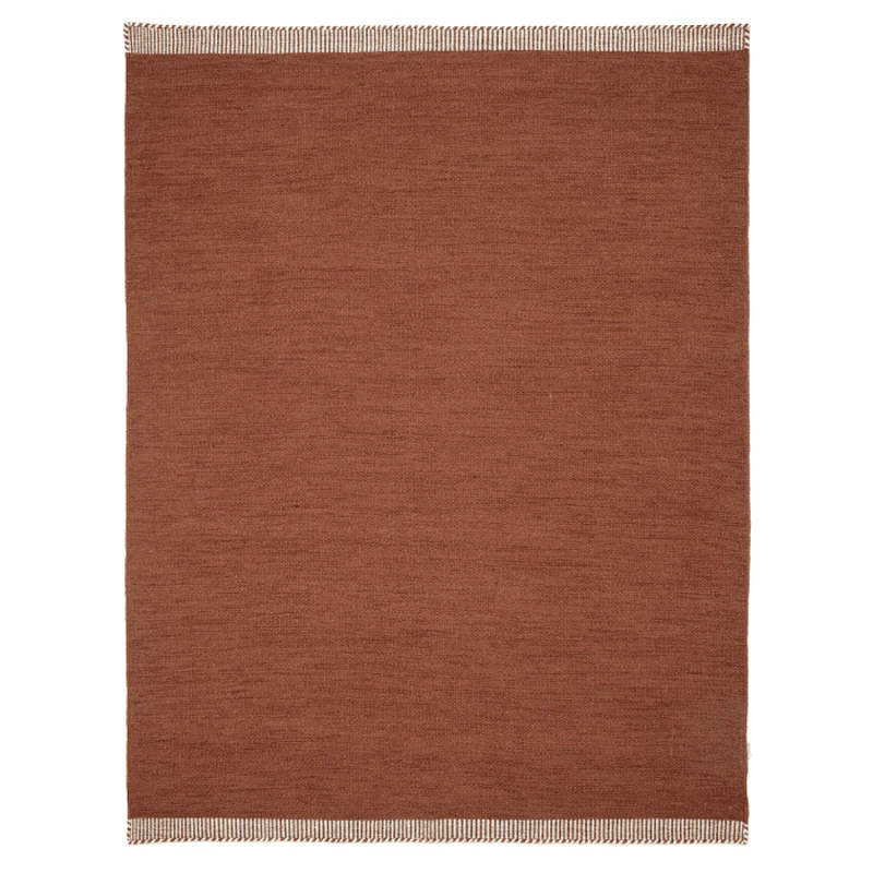 Pure Wool Rug 250x350 cm, Terracotta