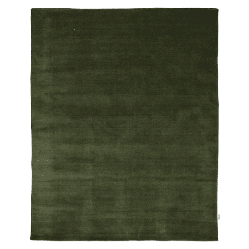 Solid Wool Rug 170x230 cm, Forest Green