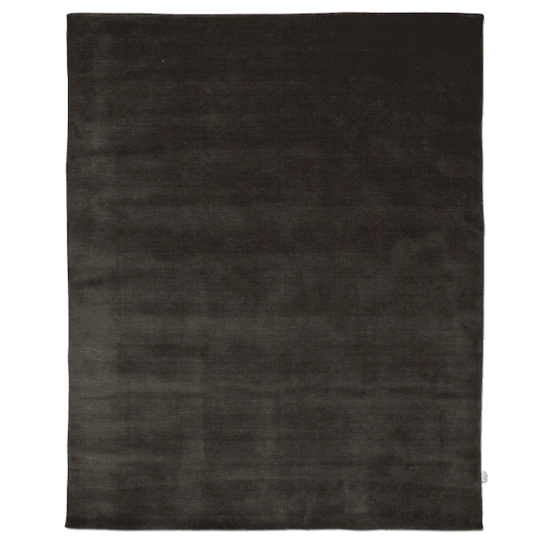 Solid Wool Rug 250x350 cm, Charcoal