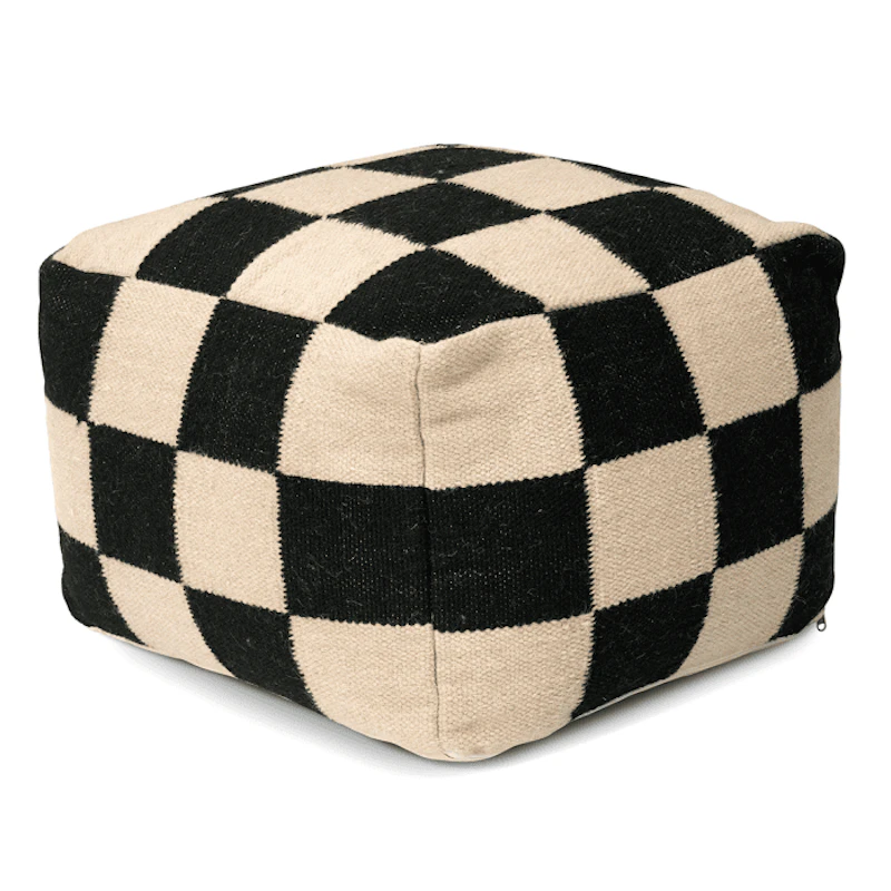 Square Pouf 50x50 cm, Black