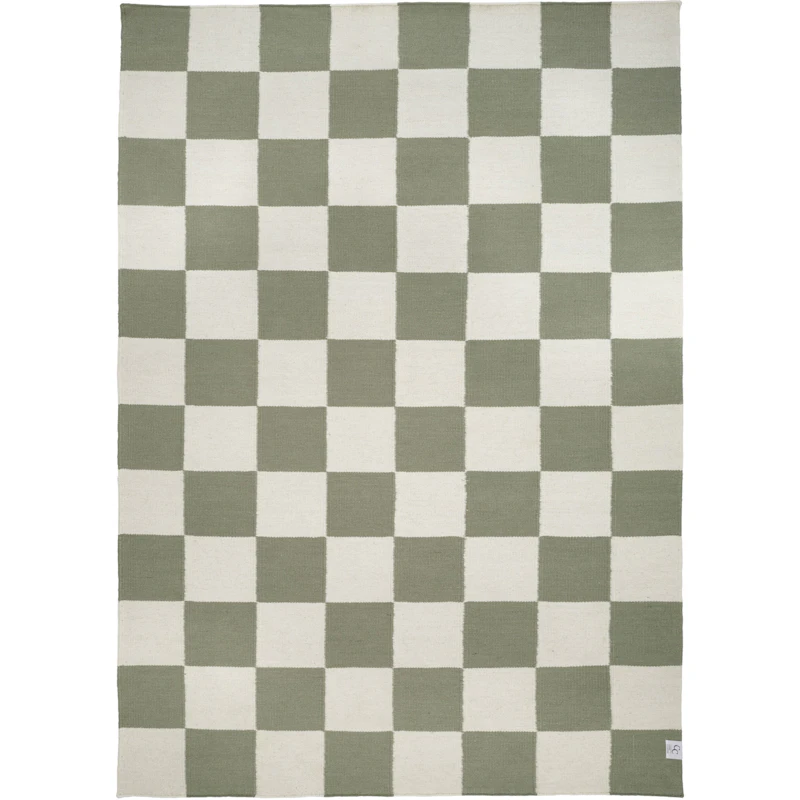 Square Rug 170x230 cm, White/Green