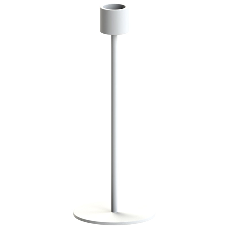 Candlestick 21 cm, White