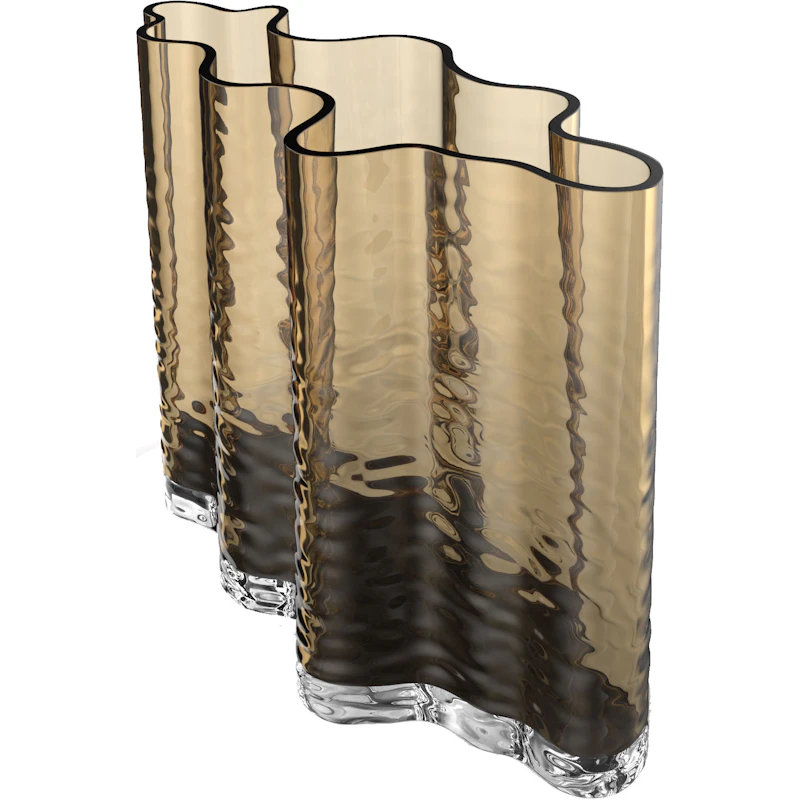 Gry Wide Vase H24 cm, Cognac