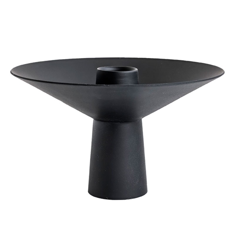 Uma Candlestick 14x9,5 cm, Black