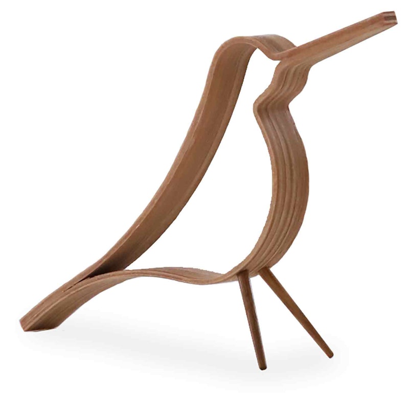 Woody Bird Decoration 14 cm, Oak