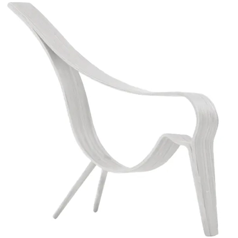 Woody Bird Decoration Medium, White