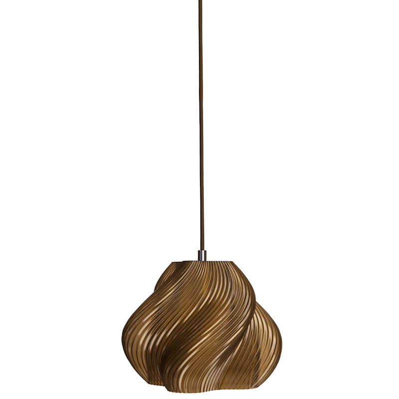 Soft Serve Pendant 01, Chrome / Caramel