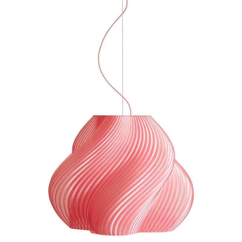 Soft Serve Pendant Mega, Chrome / Peach Sorbet