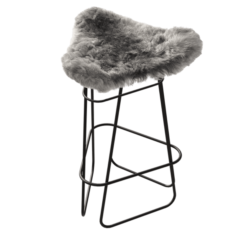 Iceland Barstool 65 cm, Black / Shorn Grey