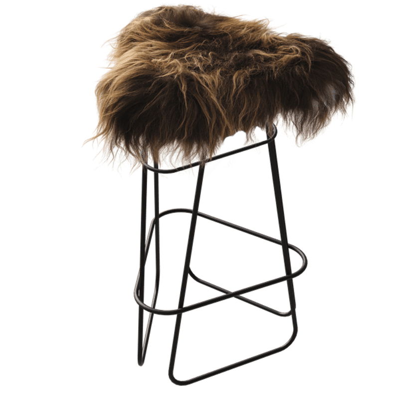 Iceland Barstool 65 cm, Black / Wild Brown