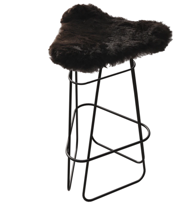 Iceland Barstool 82 cm, Black / Shorn Black