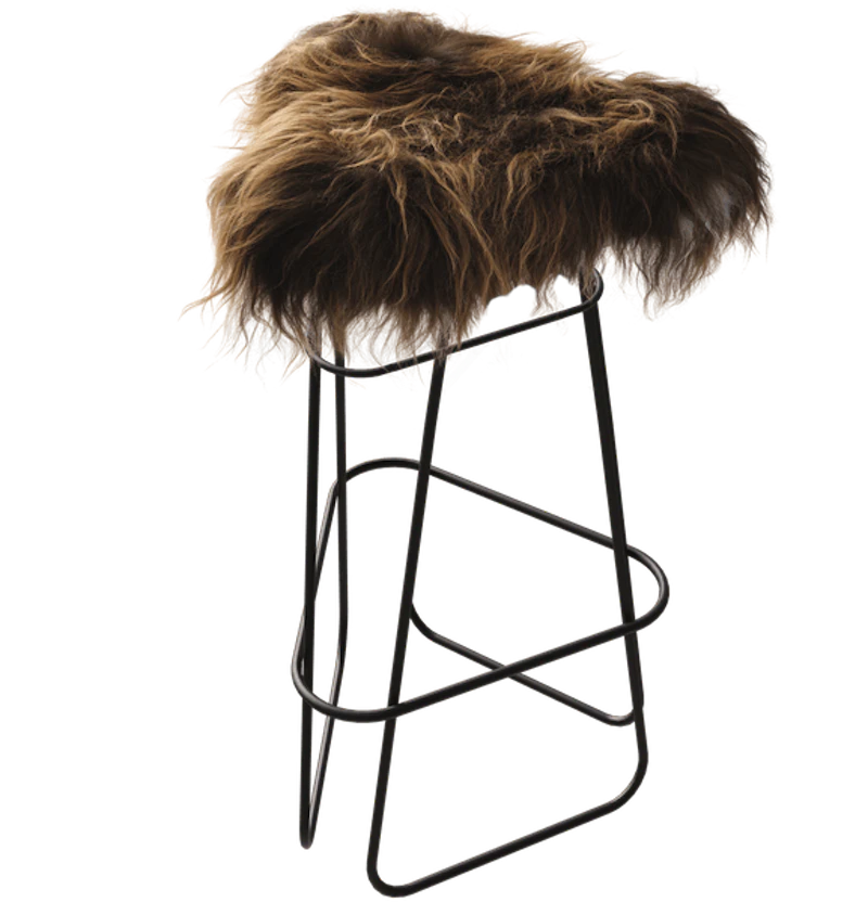 Iceland Barstool 82 cm, Black / Wild Brown