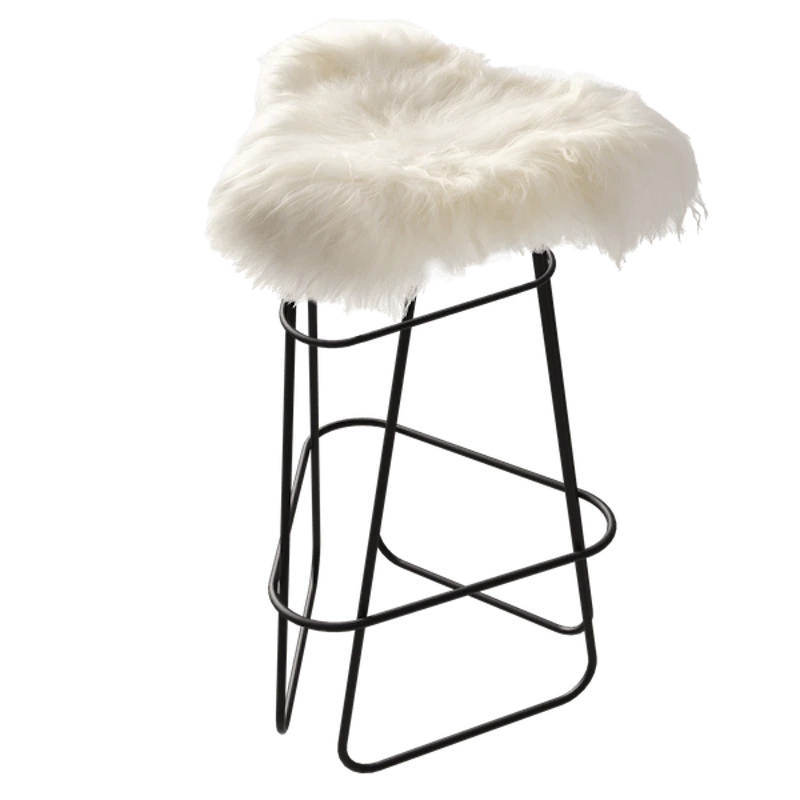 Iceland Barstool 65 cm, Black / Wild White