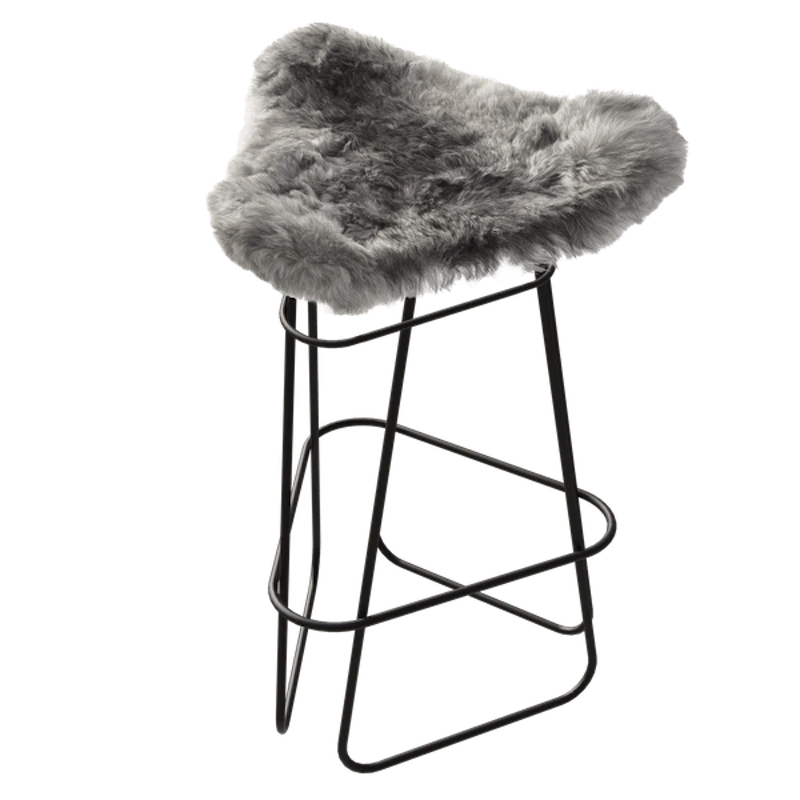 Iceland Barstool 65 cm, Black / Shorn Grey