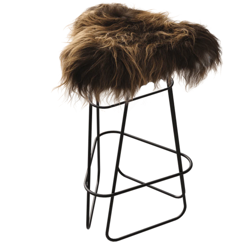 Iceland Barstool 65 cm, Black / Wild Brown