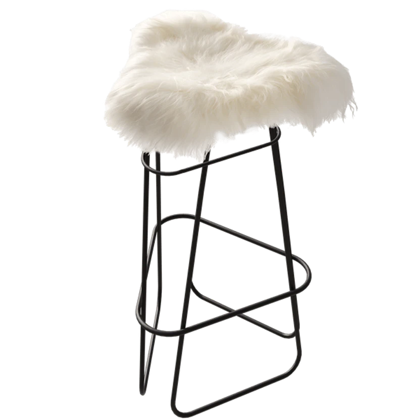 Iceland Barstool 82 cm, Black / Wild White