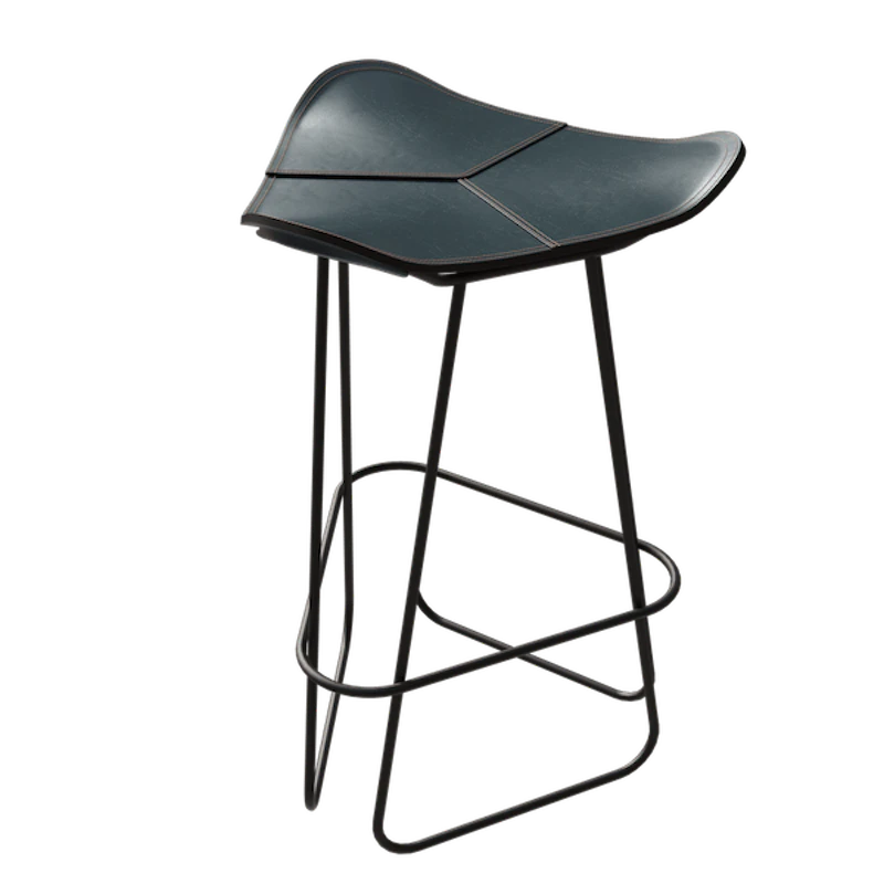 Pampa Barstool 82 cm, Black / Ocean Blue