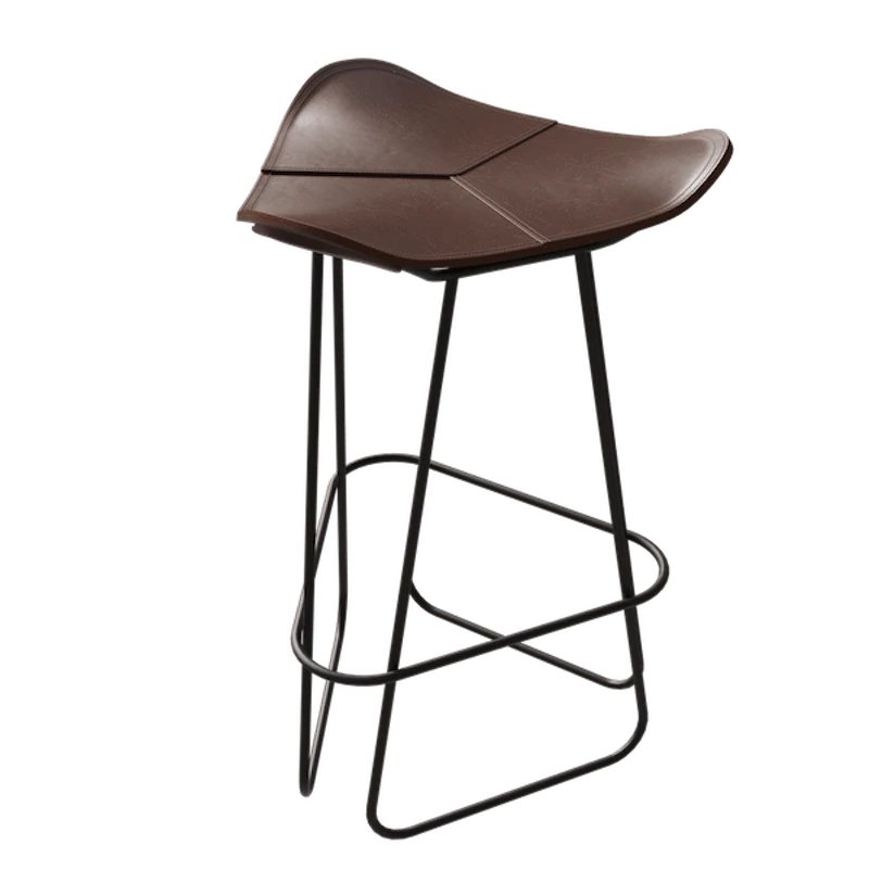 Pampa Barstool 65 cm, Black / Chocolate