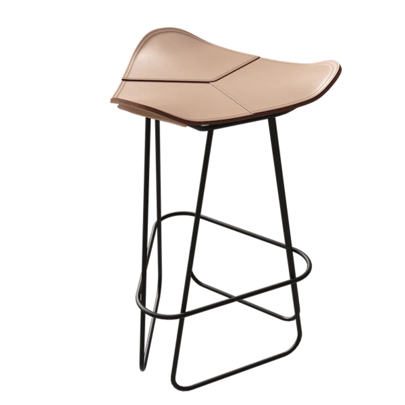 Pampa Barstool 65 cm, Black / Crude Nature