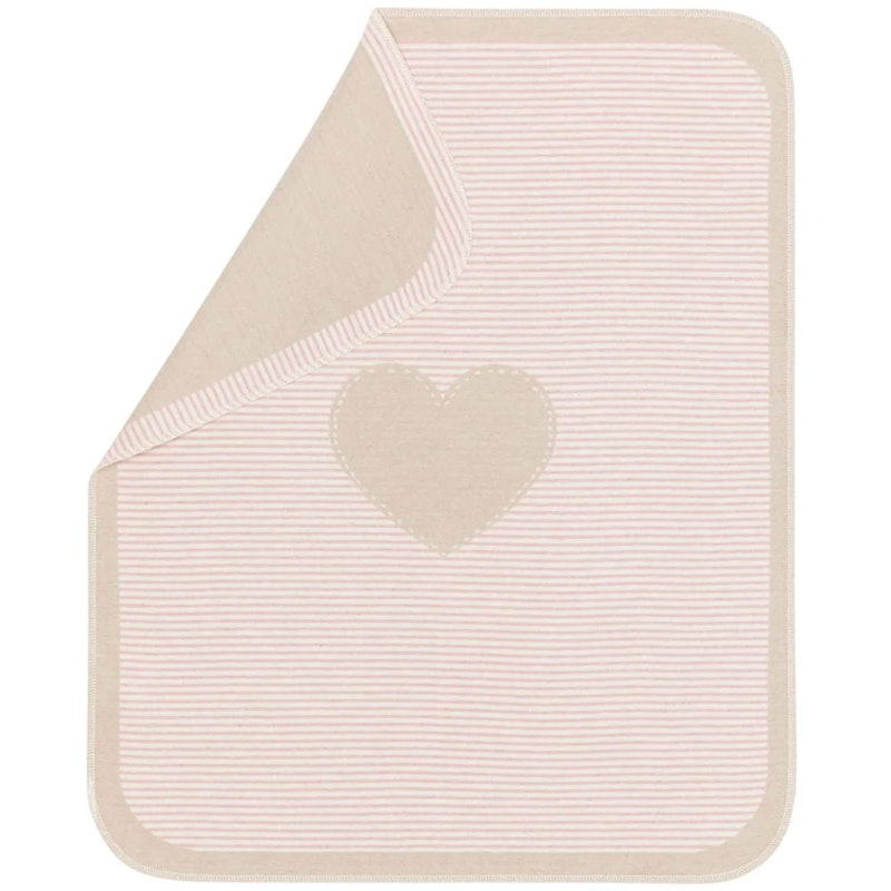 Juwel Baby Blanket 70x90 cm Heart, Light Pink