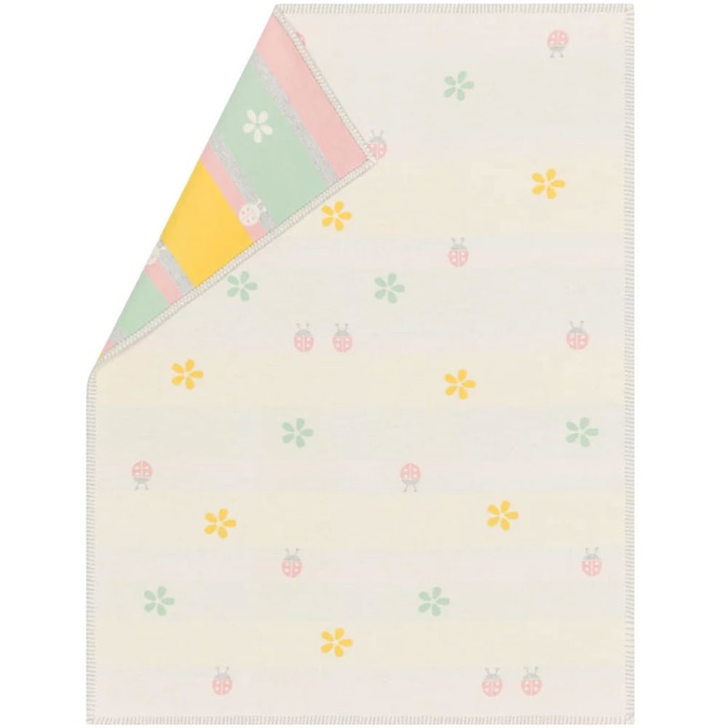 Lena Baby Blanket 75x100 cm Ladybugs, Off-white / Multi