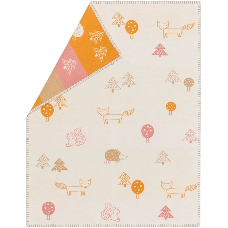 Lena Baby Blanket 75x100 cm Forest Animals, Off-white
