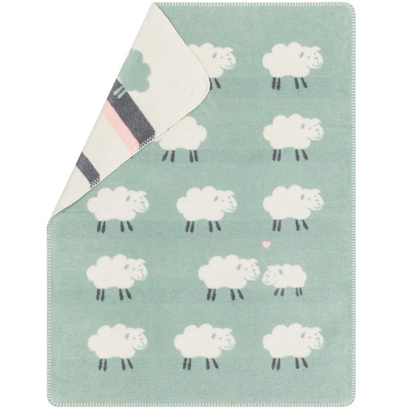 Mila Baby Blanket 75x100 cm Sheep, Light Green