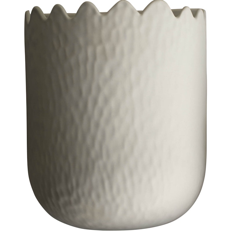 Flowery Wall Pot 24 cm, Creme