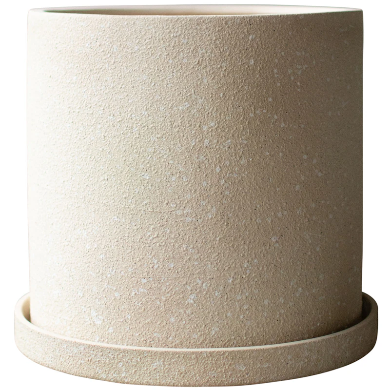 Grow structure Pot With Saucer 30 cm, Creme