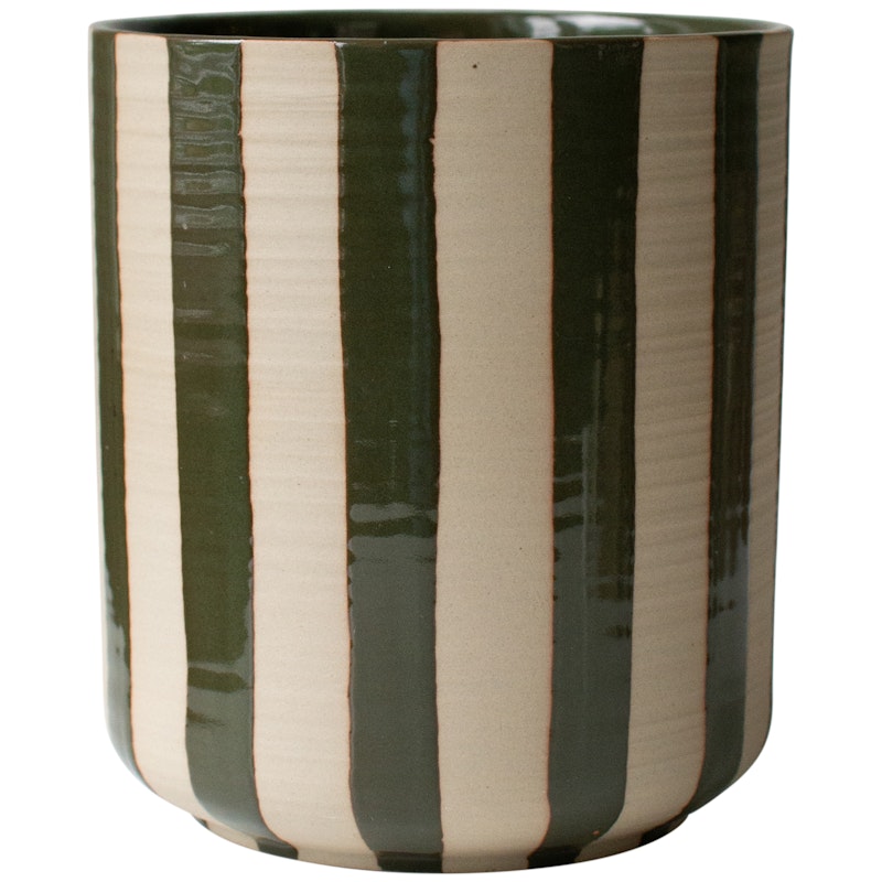 Line Stripe Pot, Green