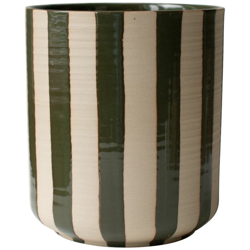 Line Stripe Pot 16 cm, Green