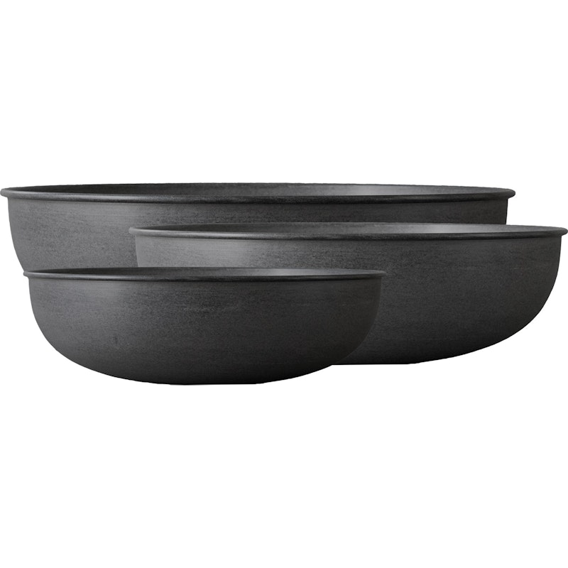 Out Pot / Bowl 3-pack, Black