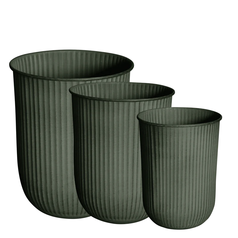 Out Stripe Pots 3-pack, Green