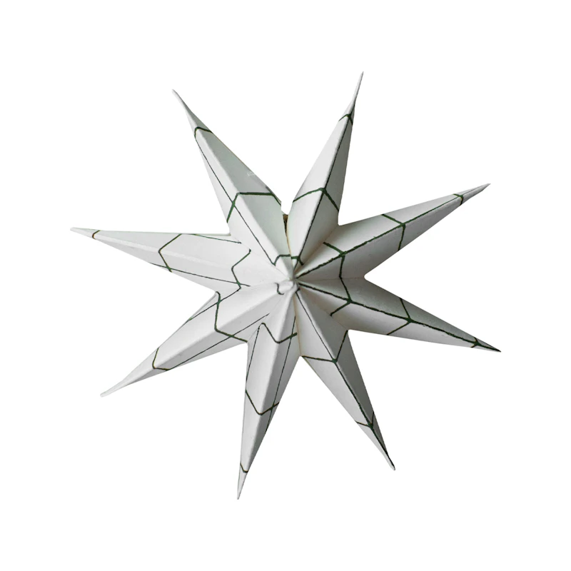 Paper Christmas Star Small, Square White