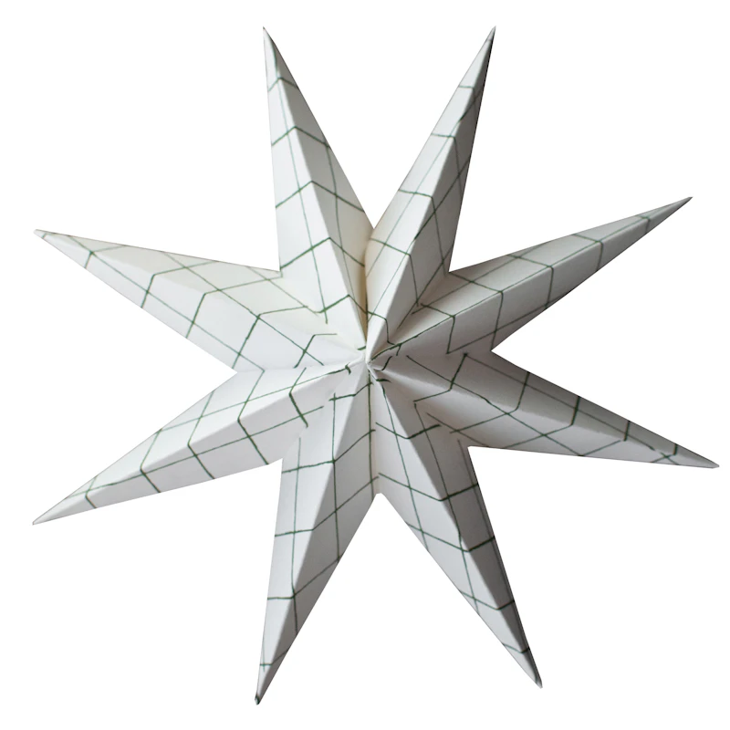 Paper Christmas Star Large, Square White