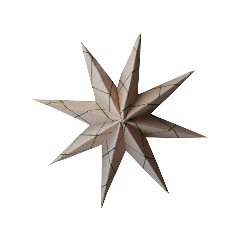Paper Christmas Star Small, Square Sand
