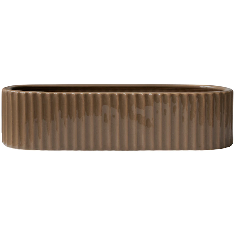 Stripe Advent Candle Holder 30 cm, Nougat