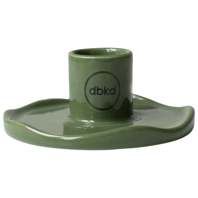 Wave Candle Holder, Green