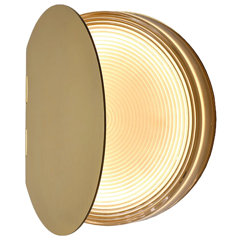 Poudrier Wall Lamp, Brass