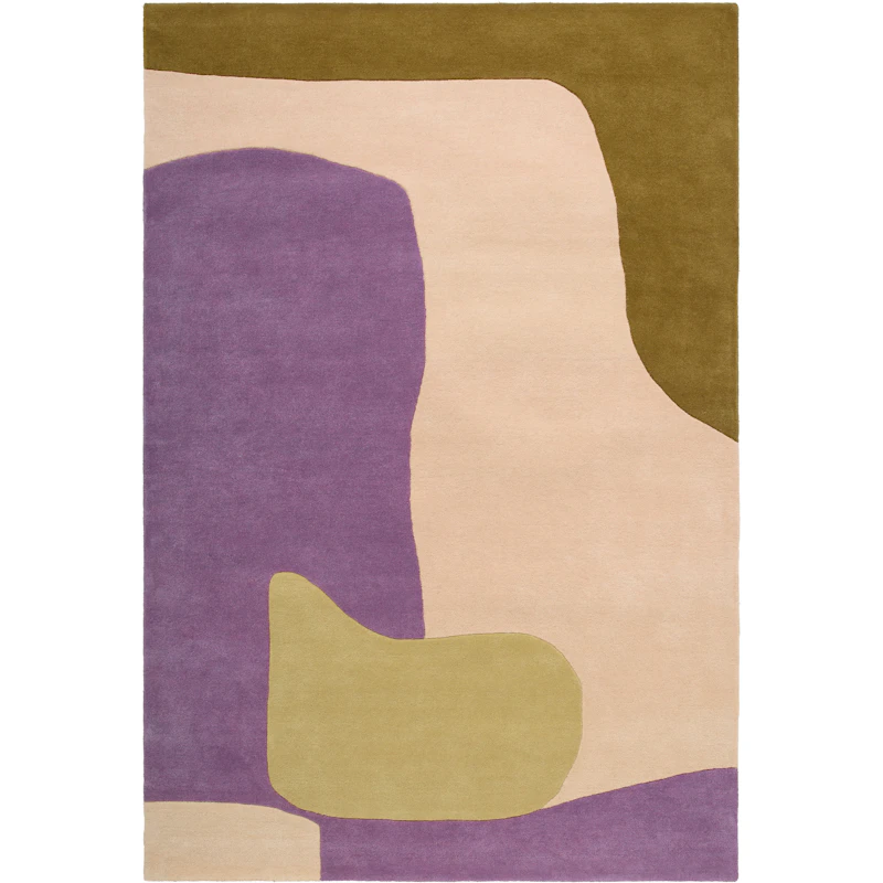 Abstract Wool Rug 180x270 cm, Nature