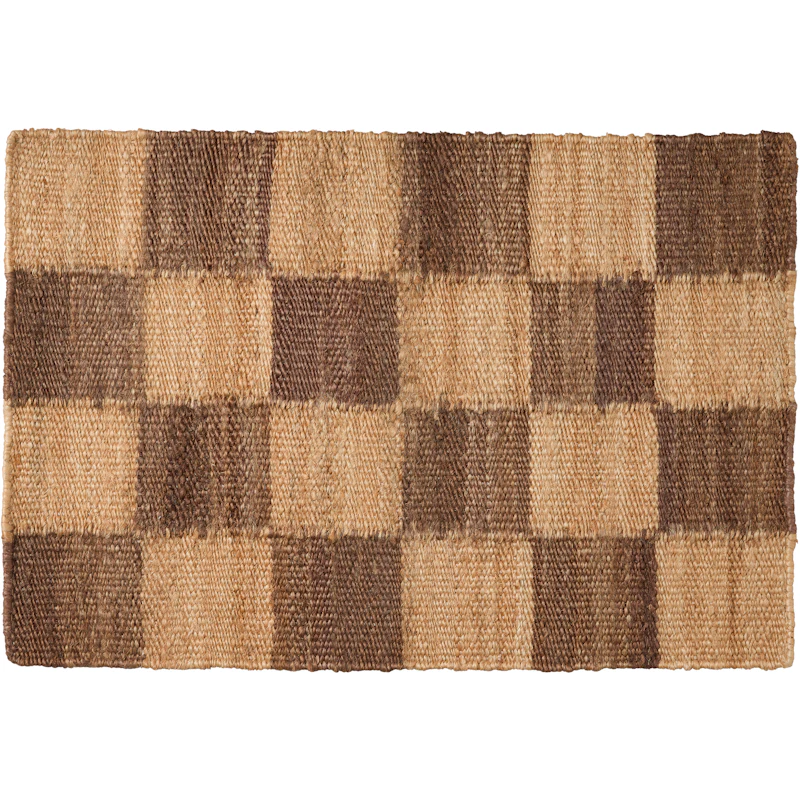 Chess Door Mat 60x90 cm, Natural Jute / Brown
