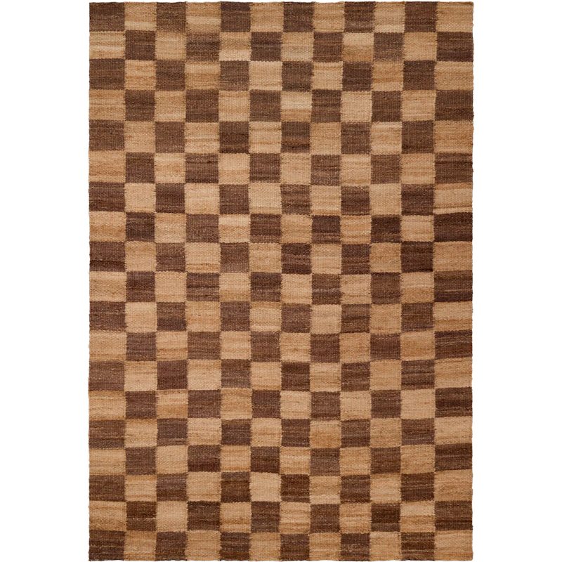 Chess Rug 200x300 cm, Natural Jute / Brown