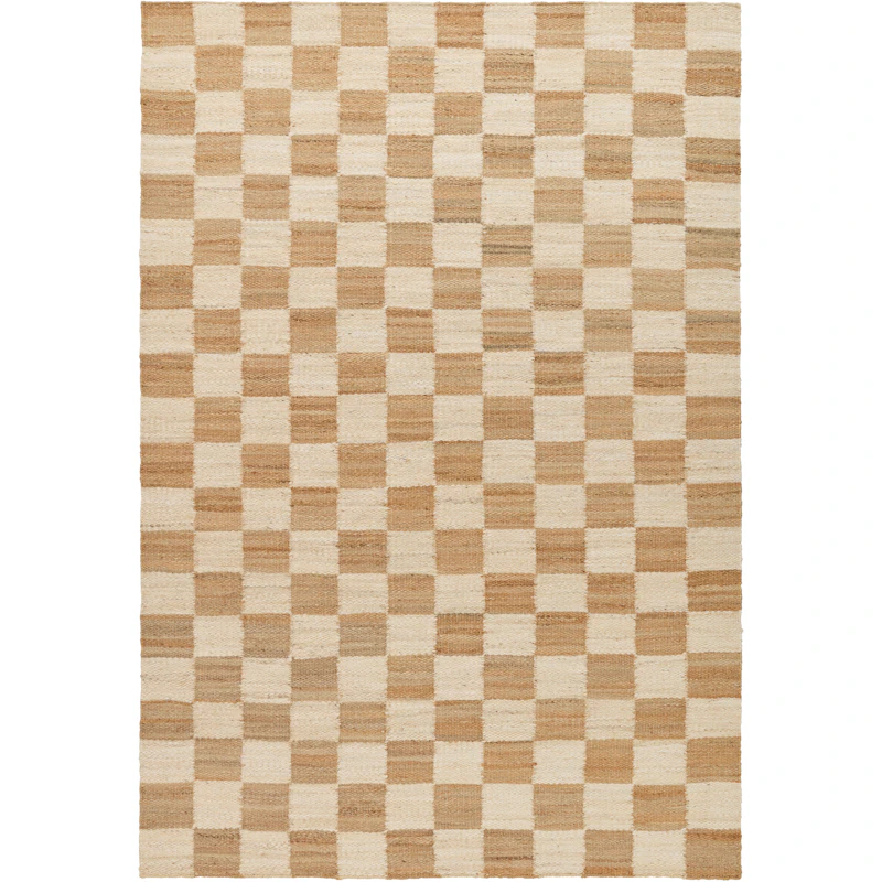 Chess Rug Natural Jute / Off-white, 180x270 cm