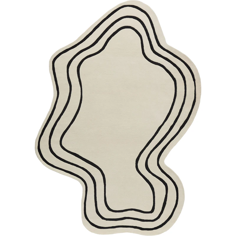 Curve Wool Rug 300x400 cm, Off-white