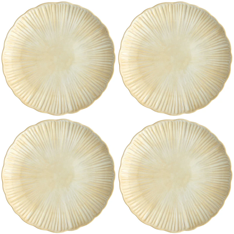 Daisy Plate 4-pack Cream, 22 cm
