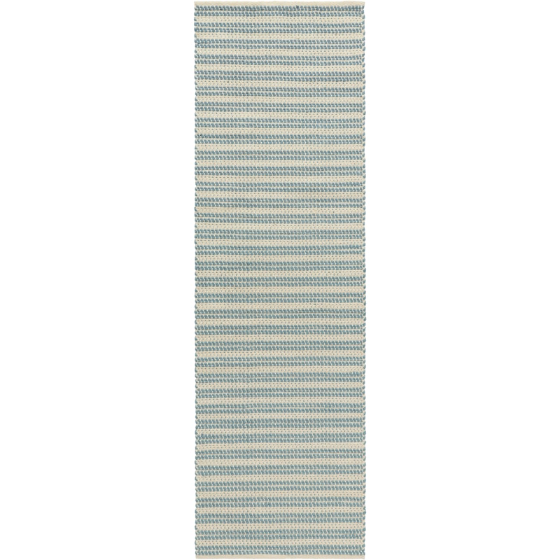 Dune Plastic Rug 75x250 cm, Dusty Blue / Off-white