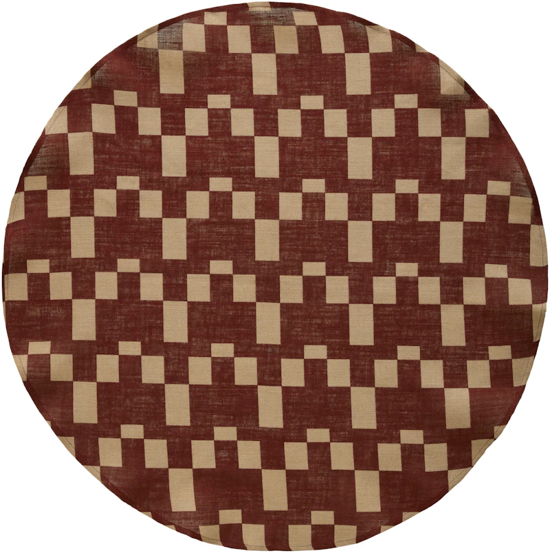 Eira Christmas Tree Rug 125 cm, Beige / Red