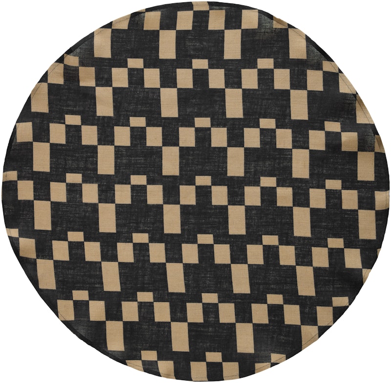 Eira Christmas Tree Rug 125 cm, Beige / Black
