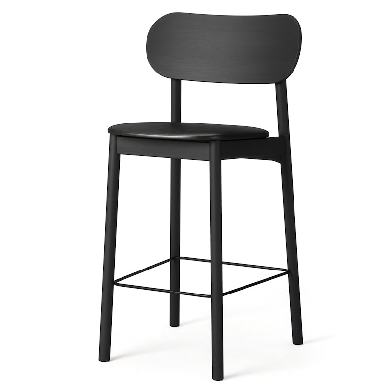 Elephant Bar Chair, Black / Black Leather